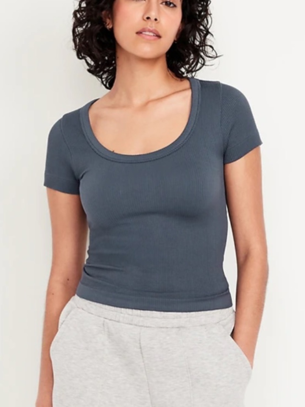 Old Navy cropped ribbed seamless t-shirt - XS NWT